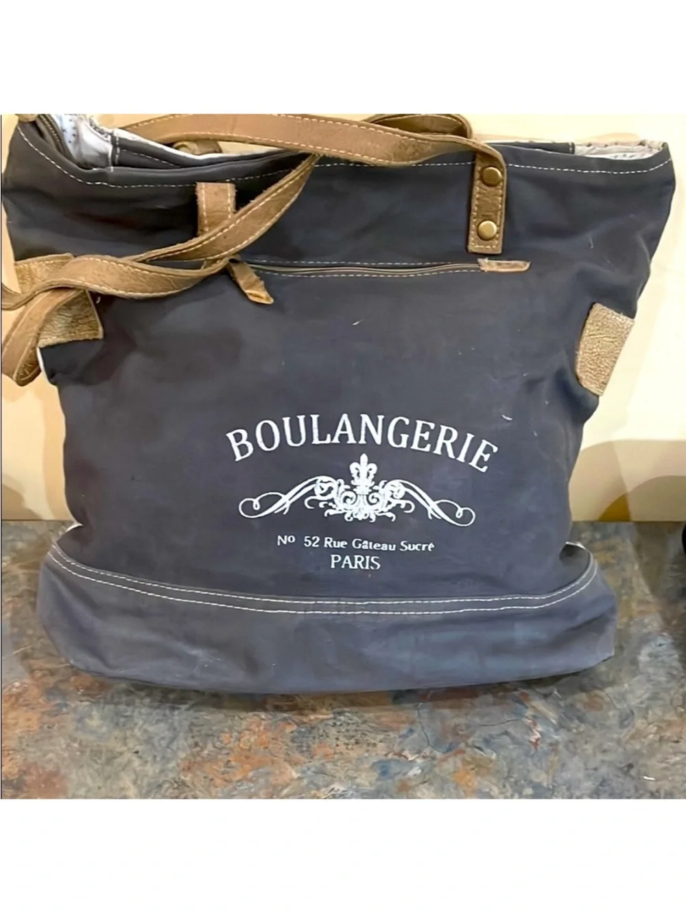 Myra Boho western Tote Bag with felt insert